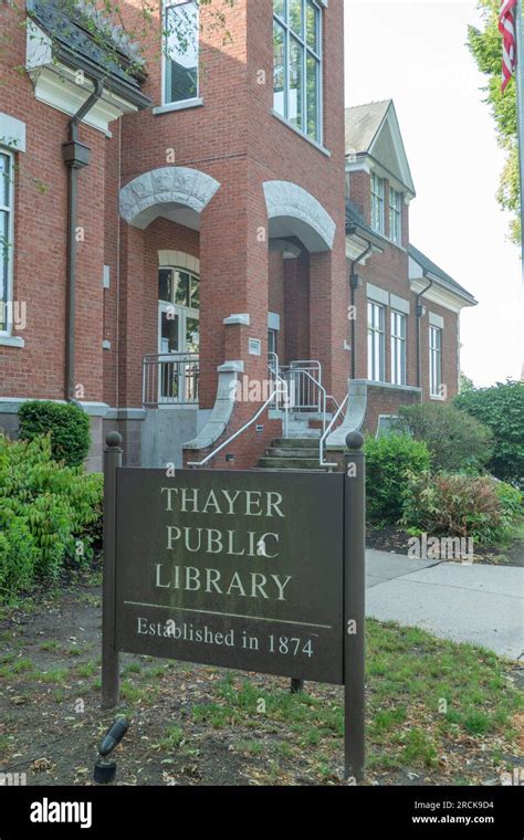 Thayer Public Library in Braintree Massachusetts Stock Photo - Alamy