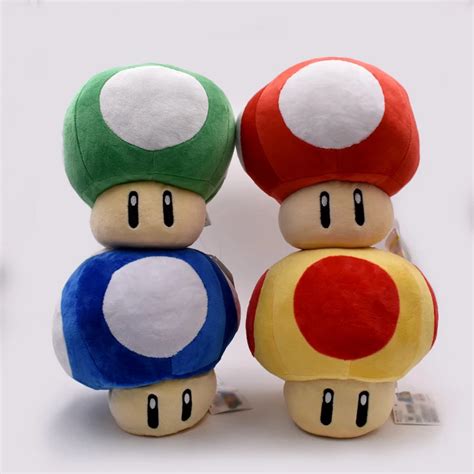 Aliexpress.com : Buy Super Mario Mushrooms 20cm 4 Colours Plush Toys Anime Dolls Cute Present ...