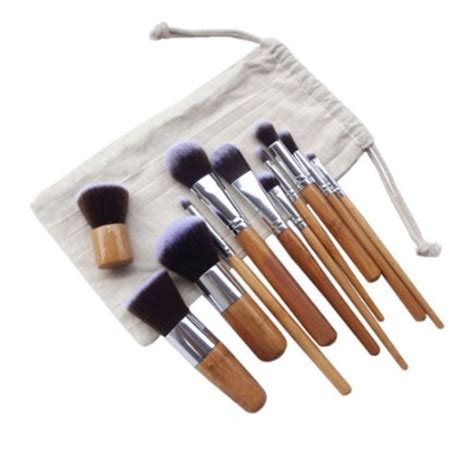 Bamboo Makeup Brushes Set 11pcs Concealer Kit Eyeshadow Powder - Etsy