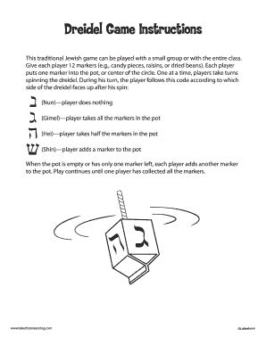 Online Dreidel Game - Fill and Sign Printable Template Online