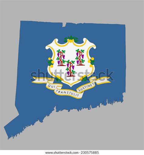 Connecticut Vector Map Flag Isolated On Stock Vector (Royalty Free ...