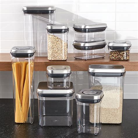 OXO ® Steel Pop Containers, Set of 10 | Crate and Barrel