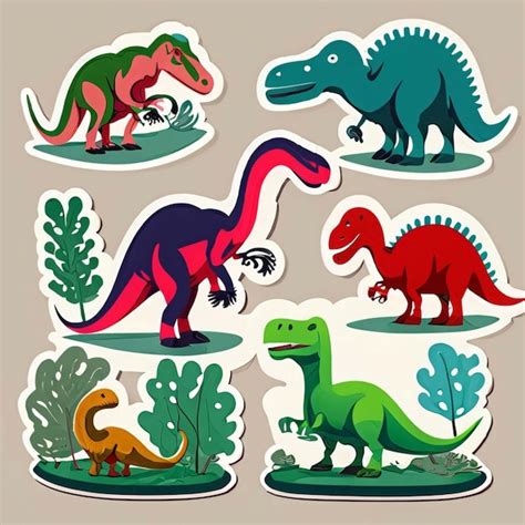 Premium AI Image | dinosaur stickers