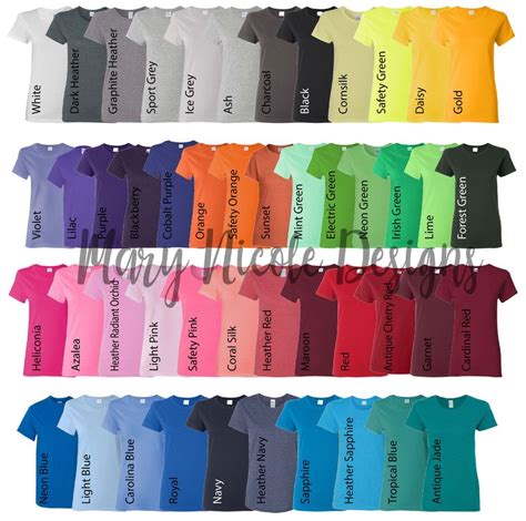 View 10 Gildan T Shirts Color Chart - pic-zit