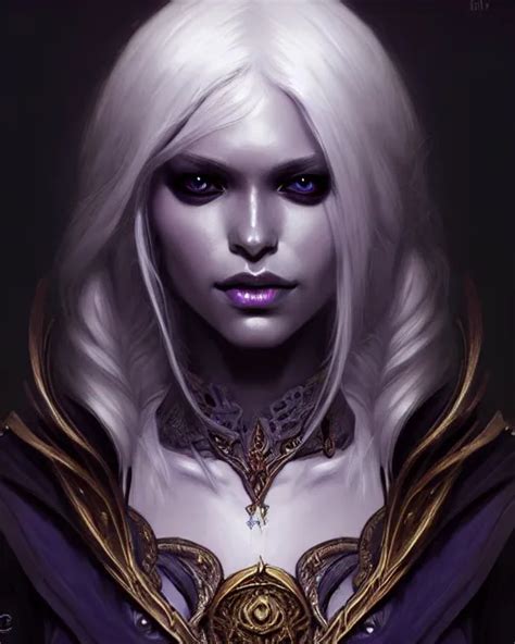 portrait of a female drow necromancer, hd, | Stable Diffusion