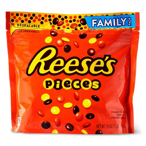 Reese's Pieces Resealable Bag, 18 Oz. - Walmart.com - Walmart.com