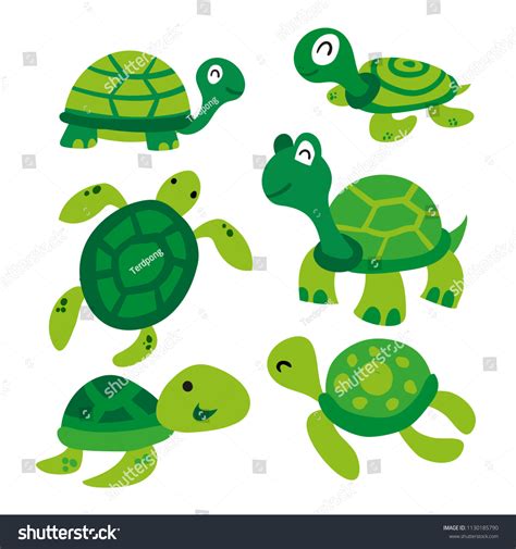 Turtle Vector Collection Design Stock Vector (Royalty Free) 1130185790 | Shutterstock