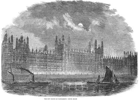 GREAT BRITAIN: PARLIAMENT. The Houses of Parliament as they appeared in ...