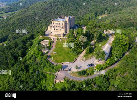 Aerial view of Hambach Castle (German: Hambacher Schloss), symbol of ...