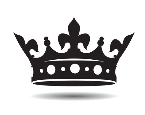 a black and white silhouette of a crown