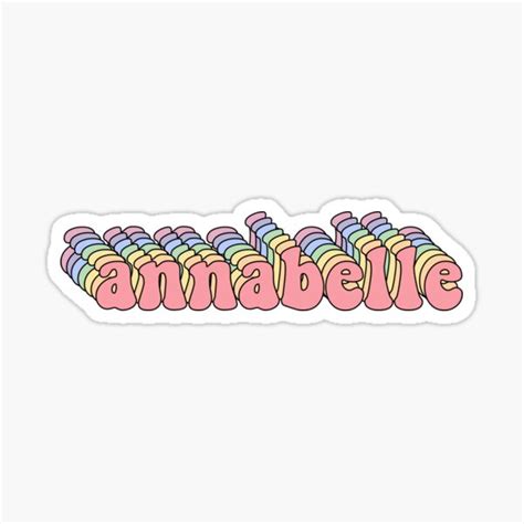 "annabelle name sticker" Sticker for Sale by youtubemugs | Redbubble