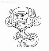 Piece Chopper Tony Coloring Pages Face Another Sketch Page sketch template
