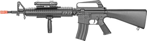 Amazon.com : BBTac M16A3 Airsoft Gun M16 Spring Airsoft Rifle with Flashlight and Grip, Black ...