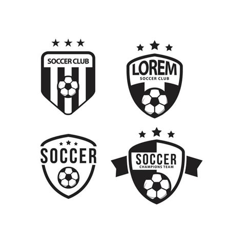 Soccer Club Logo Vector Hd Images, Soccer Club Logo Set Vector Template Design Illustration ...