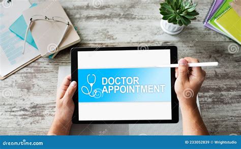 Doctor Appointment Online on Screen. Medical and Health Care Concept Stock Image - Image of ...