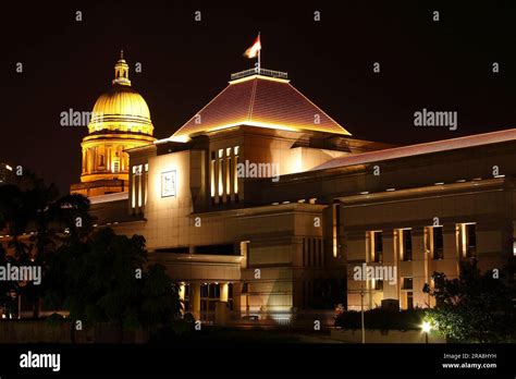 Old Parliament Building by Night, Old Parliament Building, Singapore ...