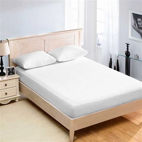 Cotton Terry Matress Cover 100% Waterproof Mattress Protector Bed Bug Proof Dust Mite Mattress ...