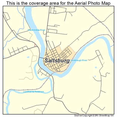 Aerial Photography Map of Saltsburg, PA Pennsylvania