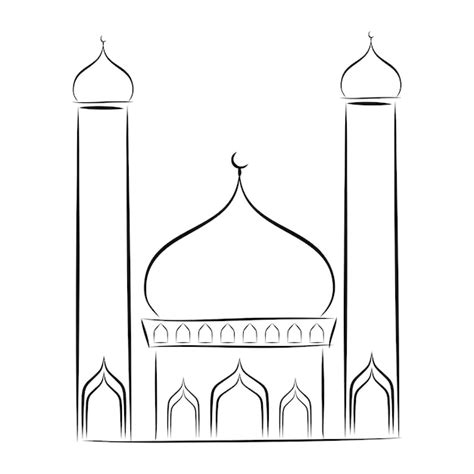 Premium Vector | Vector black and white mosque PNG and Masjid vector PNG and Ramadan Kareem ...