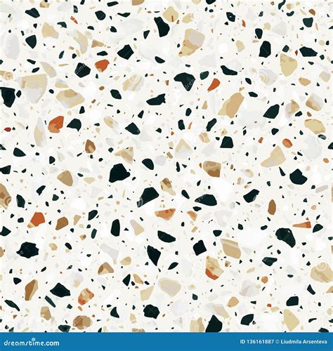 Terrazzo Flooring Vector Seamless Pattern in Earth Colors Stock Vector - Illustration of ...