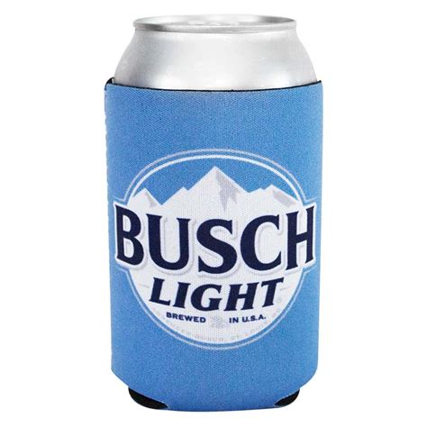 Busch Light New Logo Neoprene Blue Can Cooler