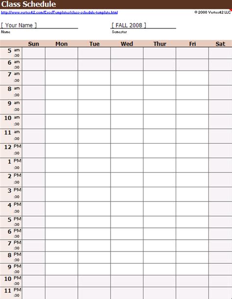 Class Schedule Templates | 11+ Free Word, Excel & PDF Formats, Samples, Examples, Forms