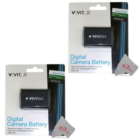 Vivitar EN-EL25 Replacement Rechargeable Battery for Nikon Z50 ZFC - 2 ...