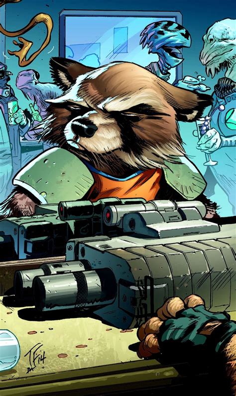 Comic Book Artwork • Rocket Raccoon | Marvel, Marvel art, Rocket raccoon