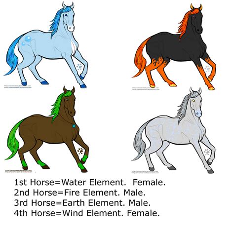 Element Horse Adopts by RebasTweeba on DeviantArt