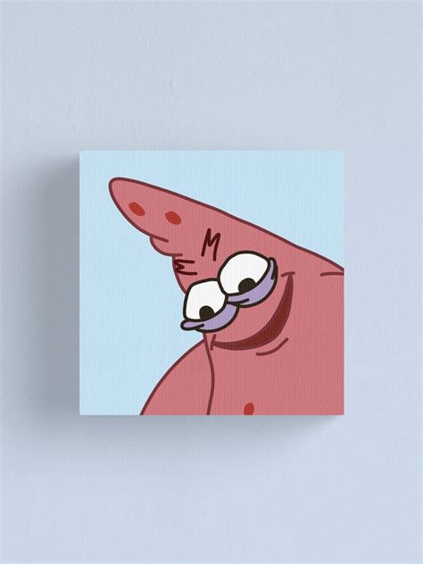 "Evil Patrick meme" Canvas Print for Sale by yellowwpaint | Redbubble