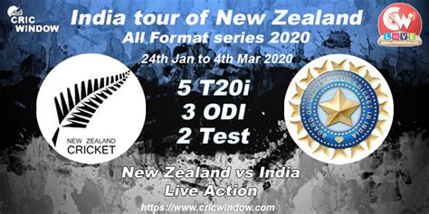 New Zealand vs India fixtures series 2020 - Cricwindow.com