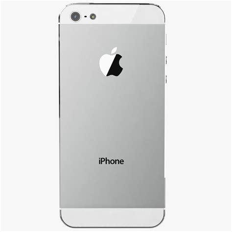 Apple iPhone 5 White Silver 3D Model .max .obj - CGTrader.com