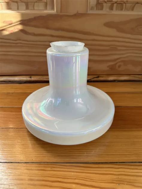 ANTIQUE TORCHIERE LAMP SHADE IRIDESCENT MILK GLASS Replacement 2-1/2" Fitter $75.00 - PicClick