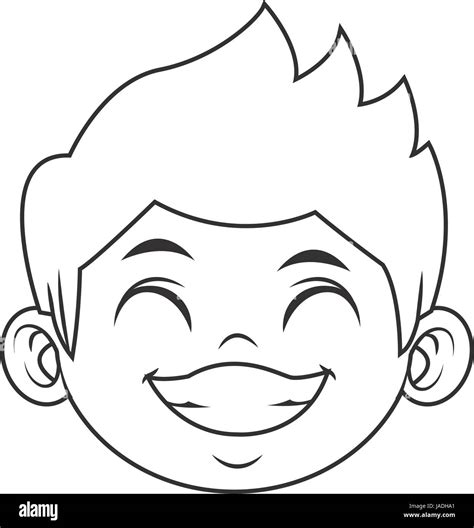 beautiful little face boy cute child smiling Stock Vector Image & Art - Alamy