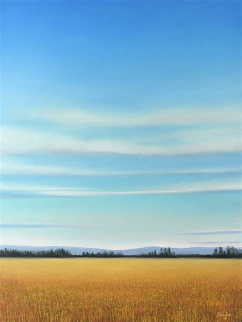 Summer Day - Blue Sky Landscape Painting by Suzanne Vaughan | Saatchi Art