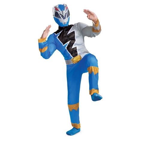 Buy Kids Power Rangers Dino Fury Blue Ranger Costume Online at ...