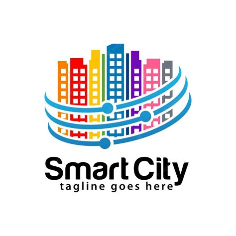 Premium Vector | Smart city logo design template