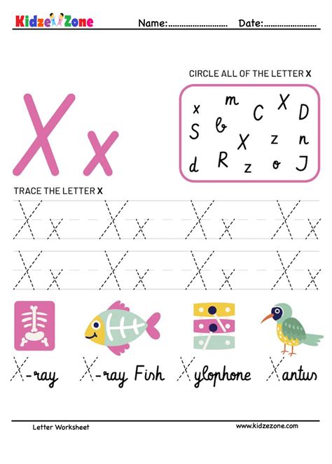 Free Printable Letter X Worksheets Click On The Pictures Below To Download The Layout You Prefer ...