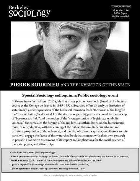 Special Sociology colloquium/Public sociology event: PIERRE BOURDIEU ...