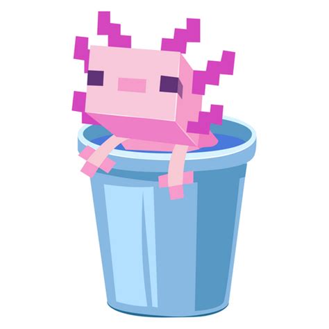 Minecraft Axolotl in Bucket Sticker - Sticker Mania