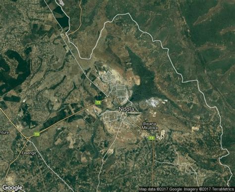 Detailed Google Hybrid Map of Ndola | Ndola, Map, City photo