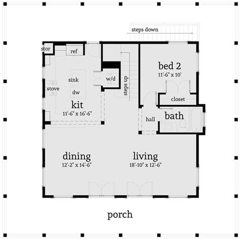 House Plan 028-00034 - Vacation Plan: 1,527 Square Feet, 2 Bedrooms, 2 Bathrooms in 2023 ...