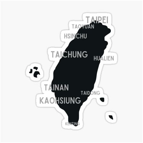 "Taiwan Map" Sticker for Sale by Kaixiu-Art | Redbubble