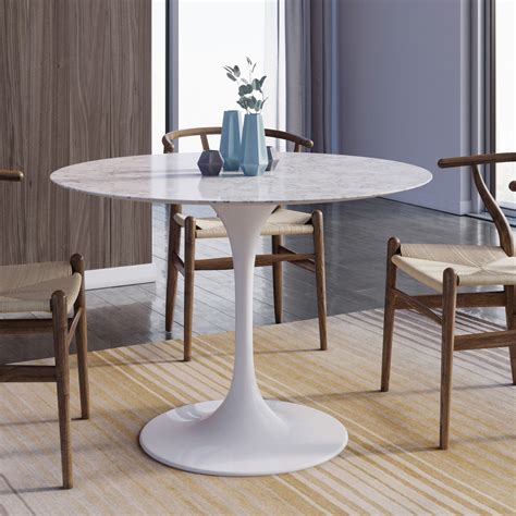 Saarinen Tulip Round Marble Dining Table