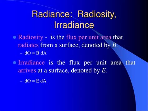 PPT - The Radiance Equation PowerPoint Presentation - ID:1325732