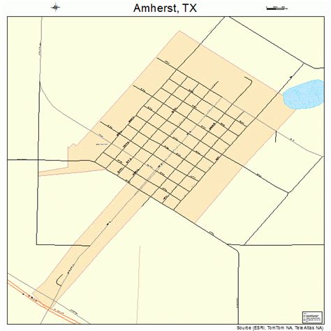 Amherst Texas Street Map 4803084