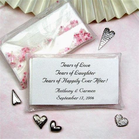 Personalized Tissue Packs in Tulle Wrap by Beau-coup | Place cards ...