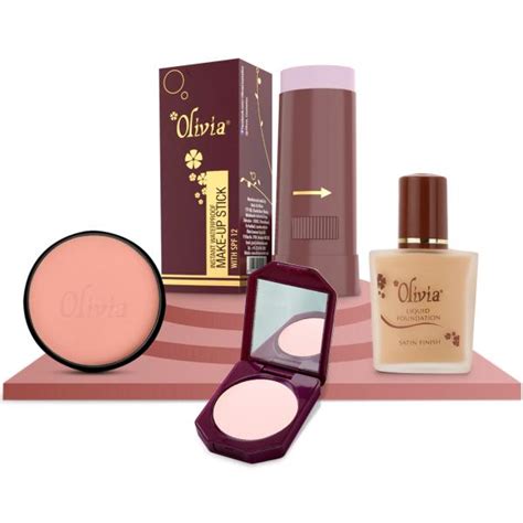 Olivia Makeup Kit for Very Fair Skin Tone - Makeup Stick, Pan Cake ...