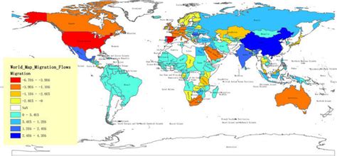 Net International Migration Flow Map.: The colours describe the net... | Download Scientific Diagram