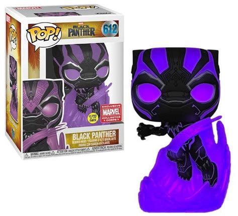 Funko POP! Marvel Black Panther Vinyl Figure [Glow-in-the-Dark ...